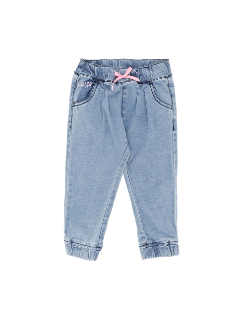 

Pantaloons Baby Girls Blue Regular Fit Mid-Rise Clean Look Jeans