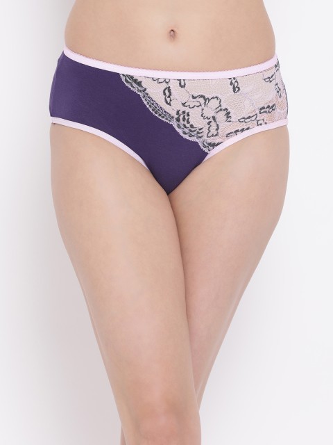 

Clovia Women Purple Solid Hipster Brief PN2725P123XL