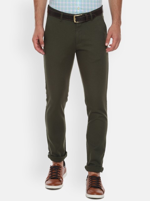 

Van Heusen Sport Men Green Slim Fit Solid Regular Trousers