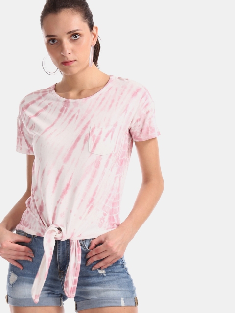 

Aeropostale Women White Dyed Top