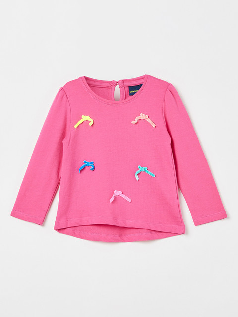 

Juniors by Lifestyle Girls Pink Solid High-Low Top
