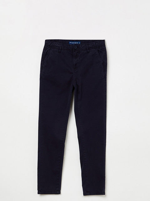 

Fame Forever by Lifestyle Boys Navy Blue Slim Fit Solid Regular Trousers
