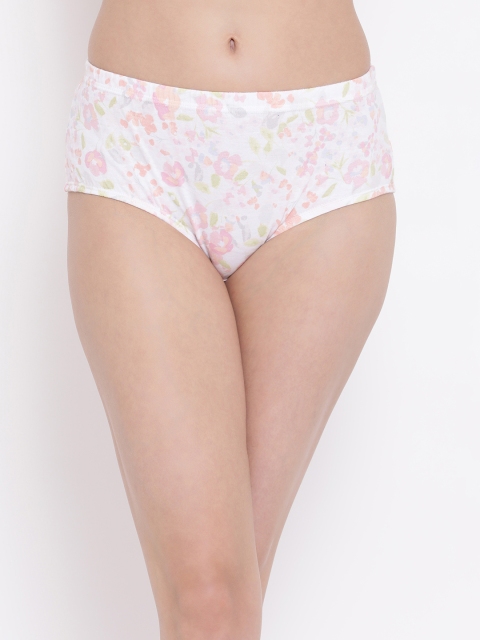 

Clovia Women White Printed High-Rise Hipster Briefs PN3353P183XL