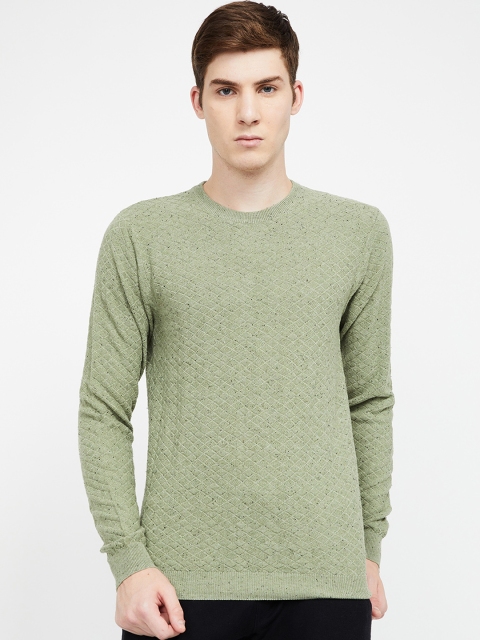 

CODE by Lifestyle Men Green Checked Pullover Sweater
