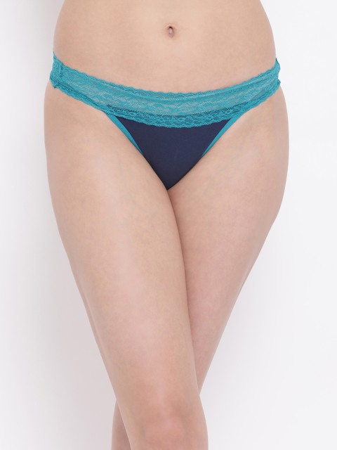

Clovia Women Blue Solid Low Waist Bikini Briefs PN2470A08XXL