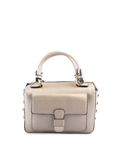 

URBANE Gold-Coloured Solid Handheld Bag