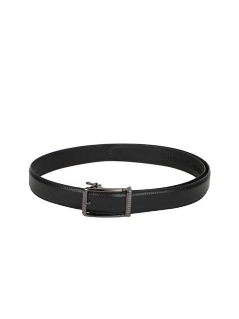 

Van Heusen Men Black Textured Leather Belt