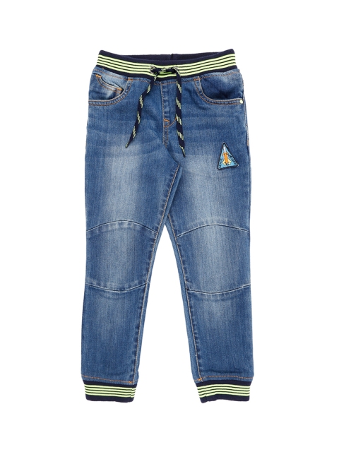 

Pantaloons Junior Boys Blue Tapered Fit High-Rise Clean Look Stretchable Jeans