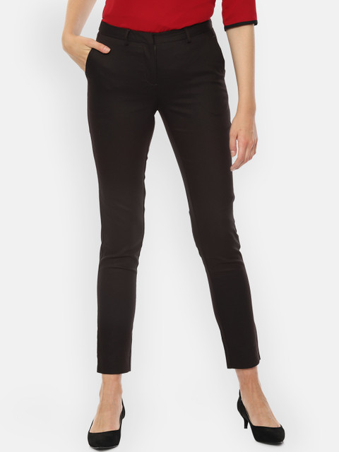 

Allen Solly Woman Brown Regular Fit Solid Formal Trousers