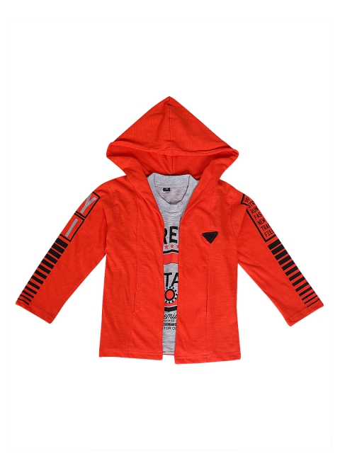 

Noddy Boys Orange Printed Jacket With Tshirt