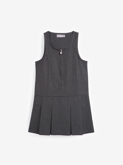 

next Girls Solid Grey A-Line Dress