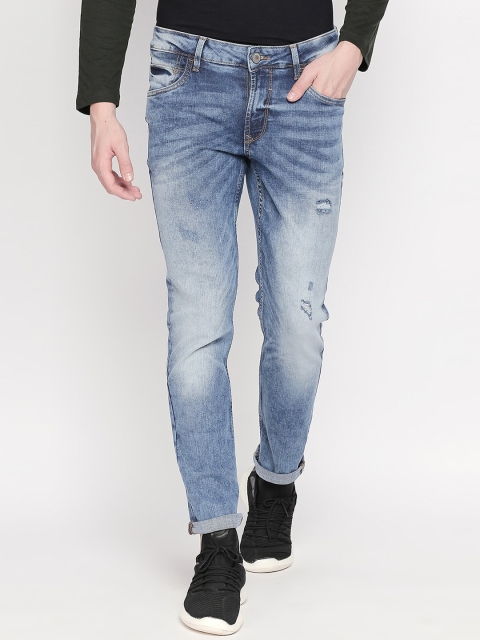 

SF JEANS by Pantaloons Men Blue Slim Fit Low-Rise Low Distress Stretchable Jeans