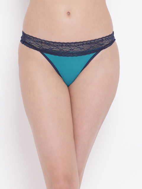 

Clovia Women Teal Blue Solid Low Waist Bikini Briefs PN2470P17XXL