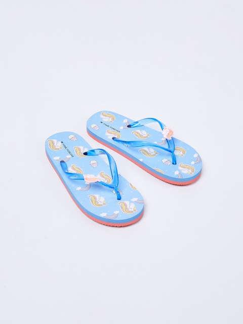 

Fame Forever by Lifestyle Girls Blue Printed Thong Flip-Flops