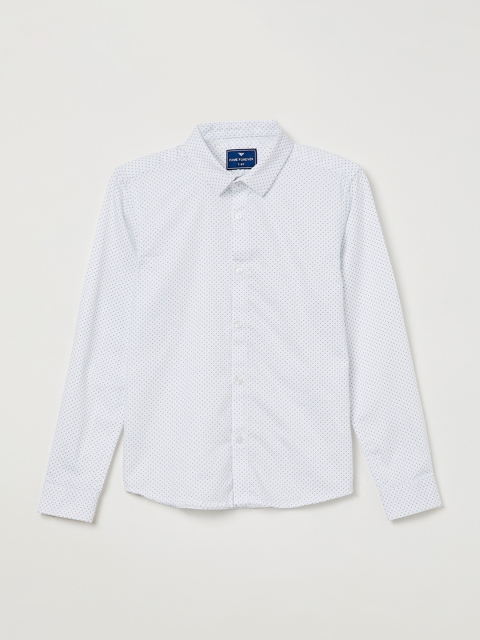 

Fame Forever by Lifestyle Boys White Slim Fit Printed Casual Shirt