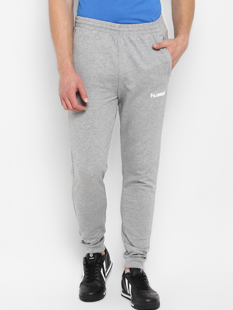 

hummel Men Grey Melange Solid Slim-Fit Joggers