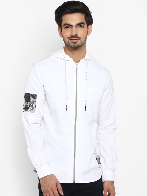 

Mufti Men White Printed Slim Fit Casual Shirt