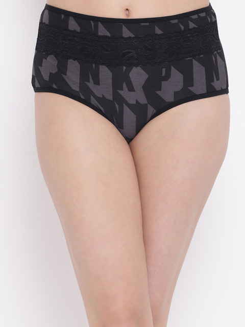 

Clovia Women Black Printed High-Rise Hipster Briefs PN3364P133XL