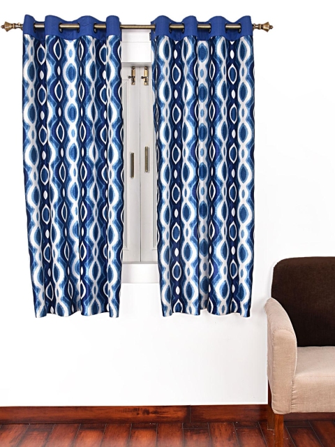 

Ariana Blue & White Set of 2 Window Curtains