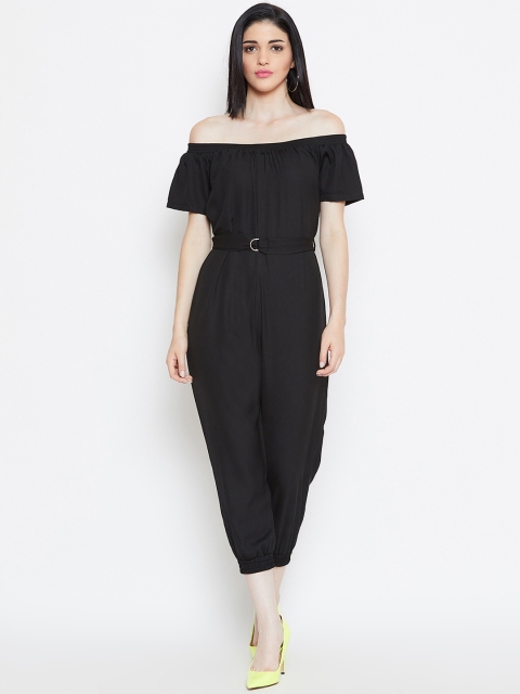 

THE SILHOUETTE STORE Women Black Solid Culotte Jumpsuit
