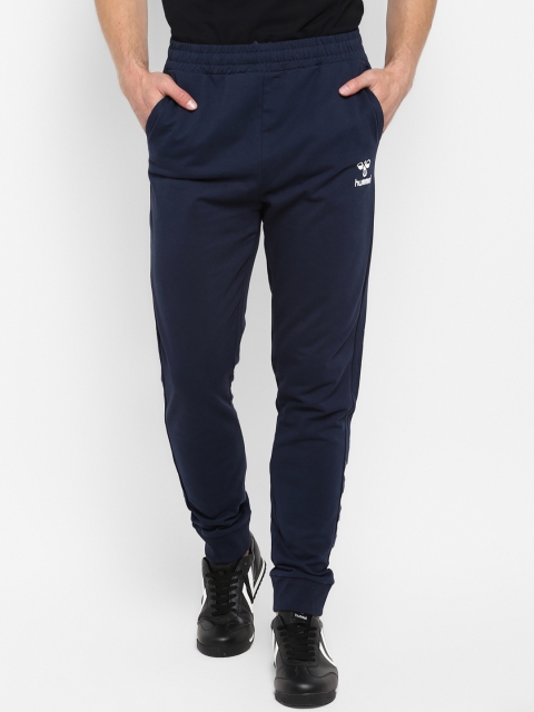 

hummel Men Navy Blue Solid Straight Fit Joggers