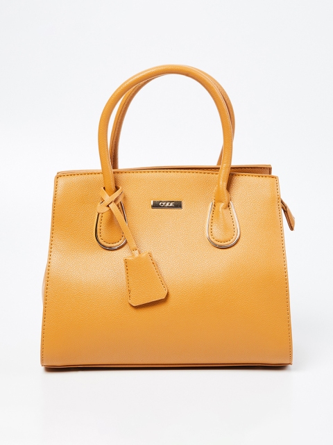

CODE by Lifestyle Mustard Solid Handheld Bag