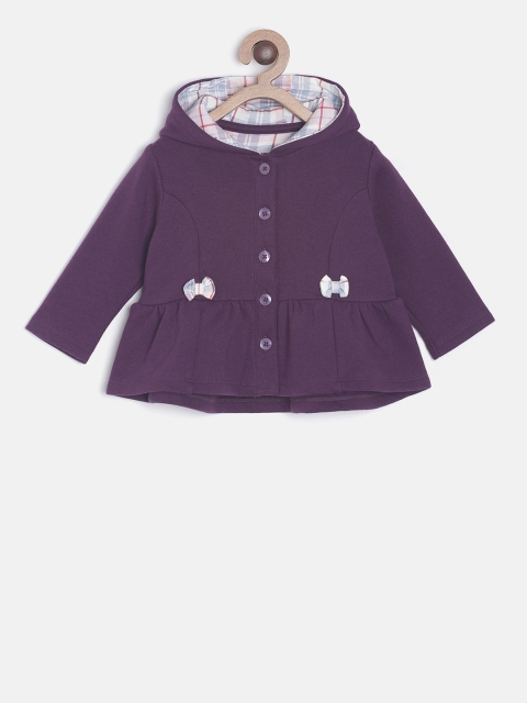 

MINI KLUB Girls Purple Solid Jacket