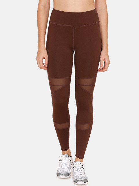 

Zelocity by Zivame Women Brown Solid Skinny-Fit Tights