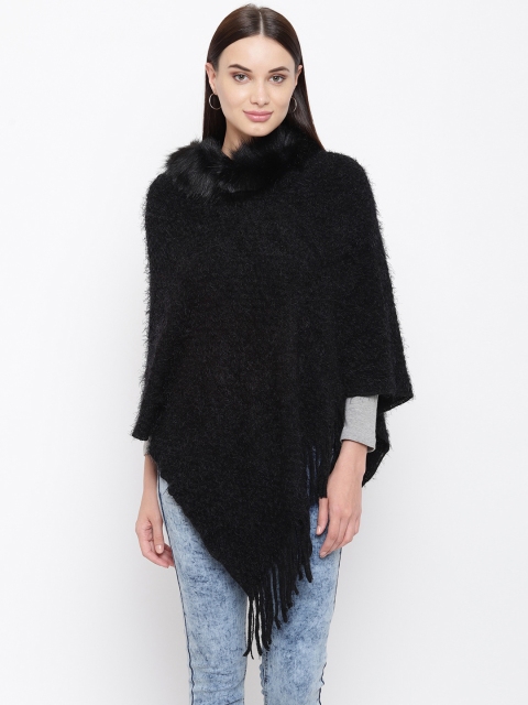 

HK colours of fashion Women Black Solid Sweater