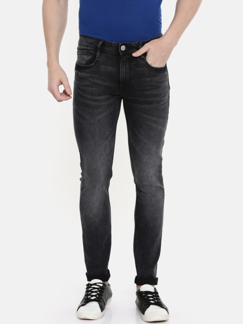 

IMYOUNG Men Black Slim Fit Mid-Rise Clean Look Stretchable Jeans