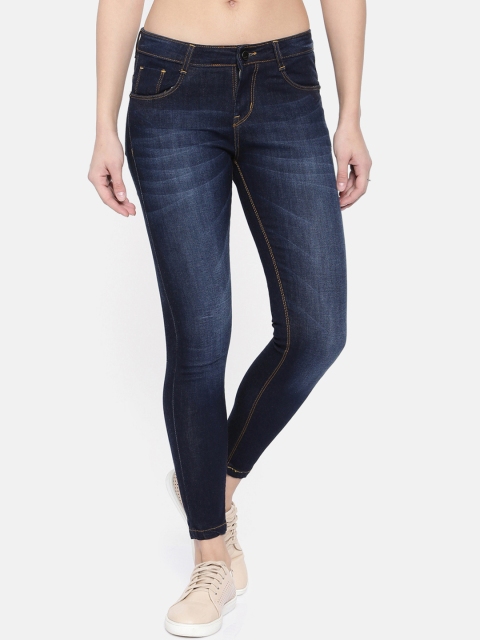 ZHEIA Women Blue Skinny Fit Mid-Rise Clean Look Stretchable Jeans
