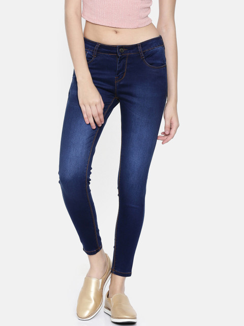 

ZHEIA Women Blue Skinny Fit Mid-Rise Clean Look Stretchable Jeans