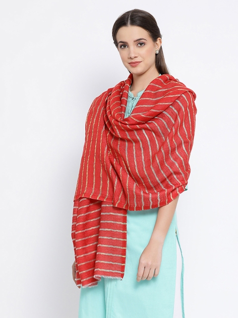 

SHINGORA Women Maroon Woven Design Stole