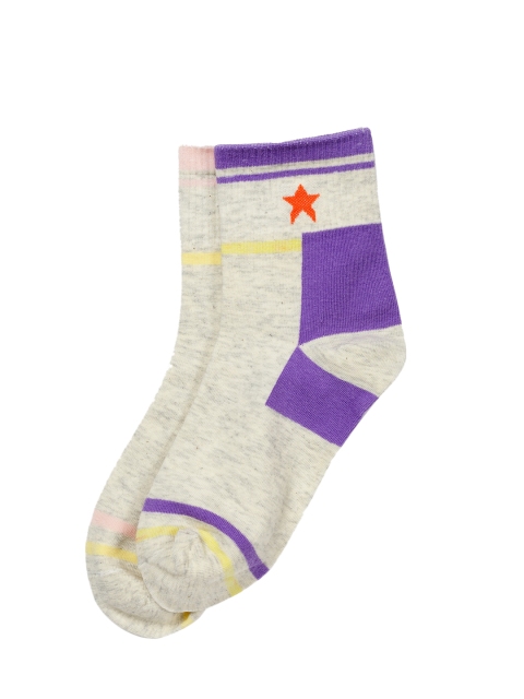 

J Style Women Pack of 2 Patterned Above Ankle-Length Socks, Multi