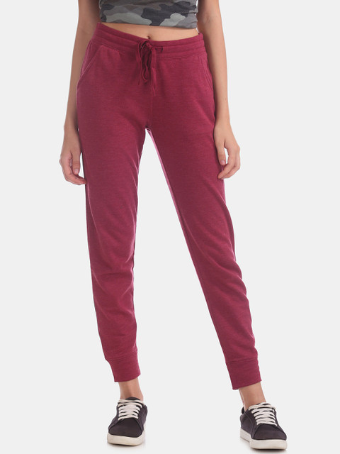 

Aeropostale Women Maroon Slim Fit Solid Joggers, Red