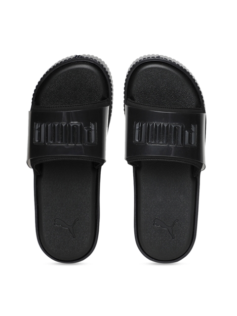 

Puma Women Black Solid Platform Slide Fashion Wns Sliders