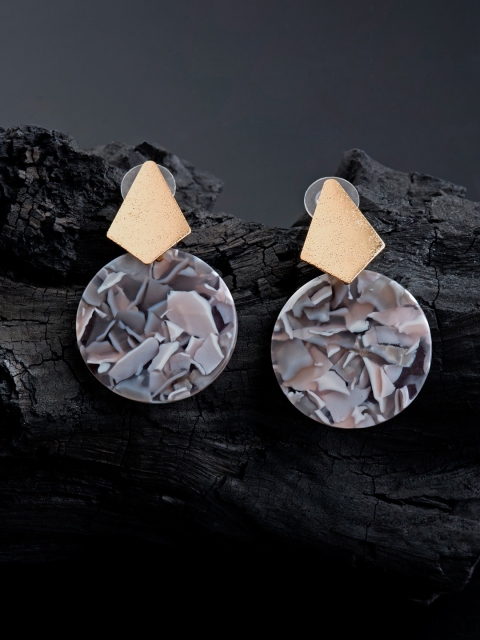 

E2O Gold-Toned Geometric Drop Earrings