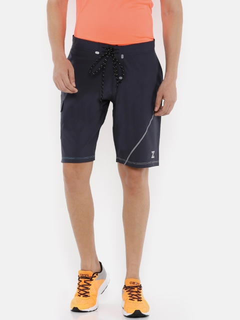 

Azani Men Navy Blue Solid Regular Fit Sports Shorts