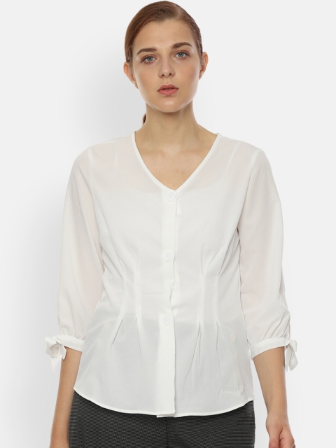 

Van Heusen Woman White Solid Top