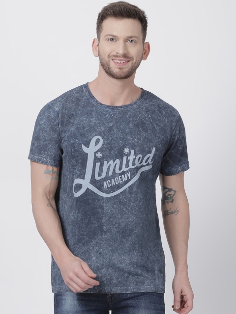 

T-Tog Men Blue Printed Round Neck T-shirt