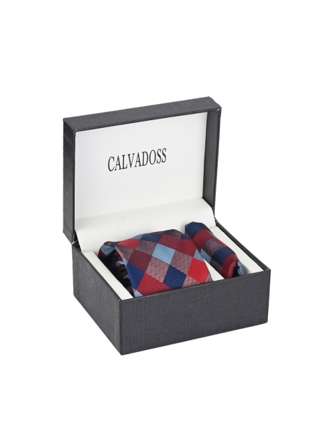 

Calvadoss Men Red & Blue Accessory Gift Set