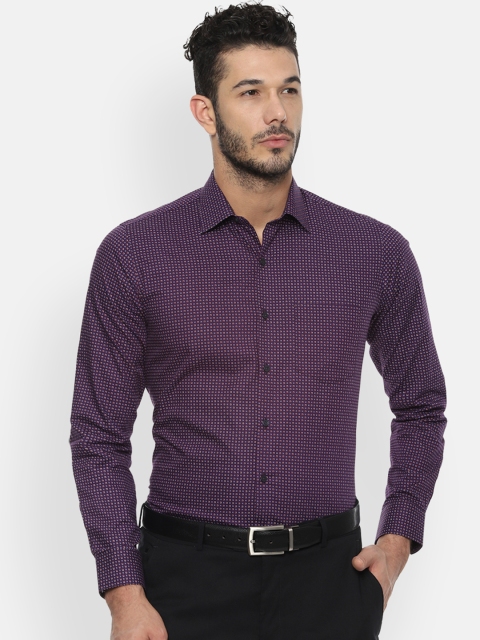 

Van Heusen Men Purple Slim Fit Printed Formal Shirt