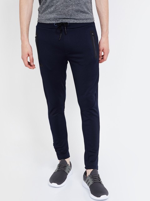 

Kappa Men Navy Blue Solid Straight-Fit Track Pants