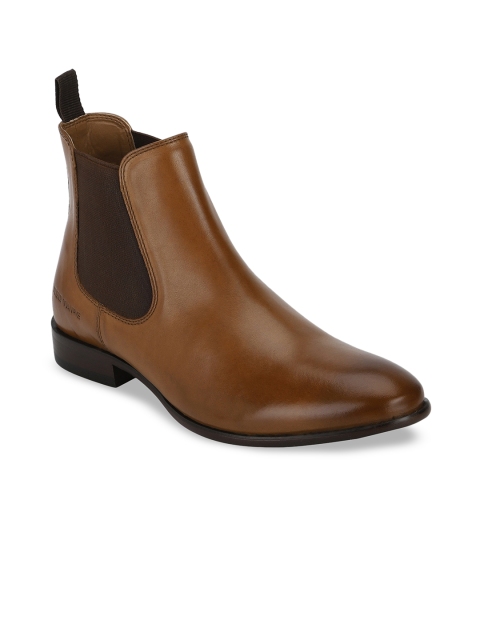 

Red Tape Men Tan Brown Leather Semiformal Boots