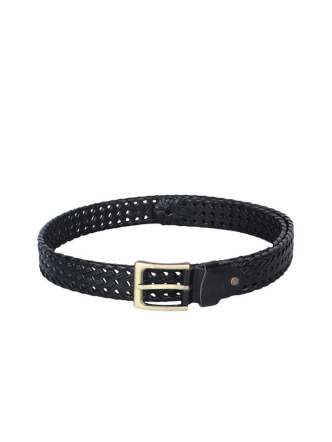 

Swiss Design Men Black Solid Leather Belt