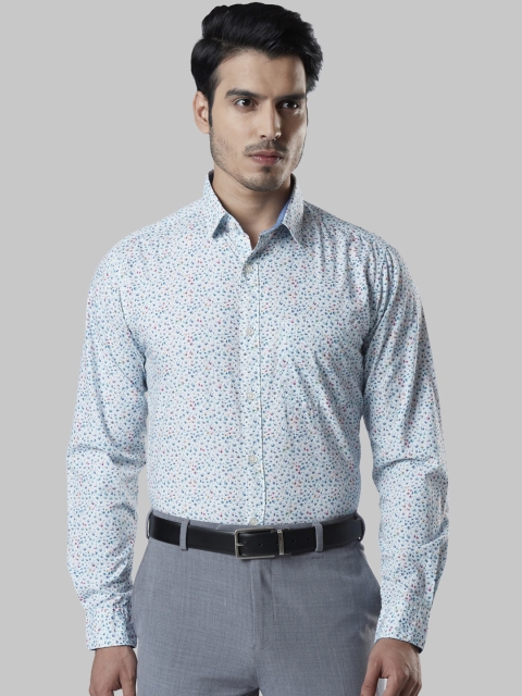 

Raymond Men Blue Regular Fit Printed Formal Shirt