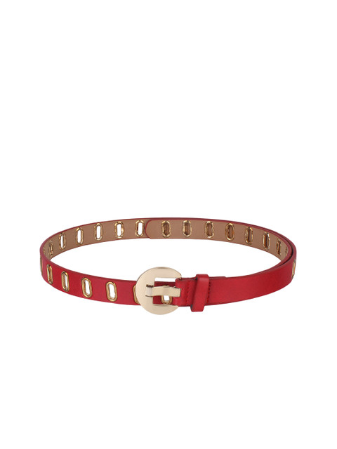 

Swiss Design Women Red Solid Belt