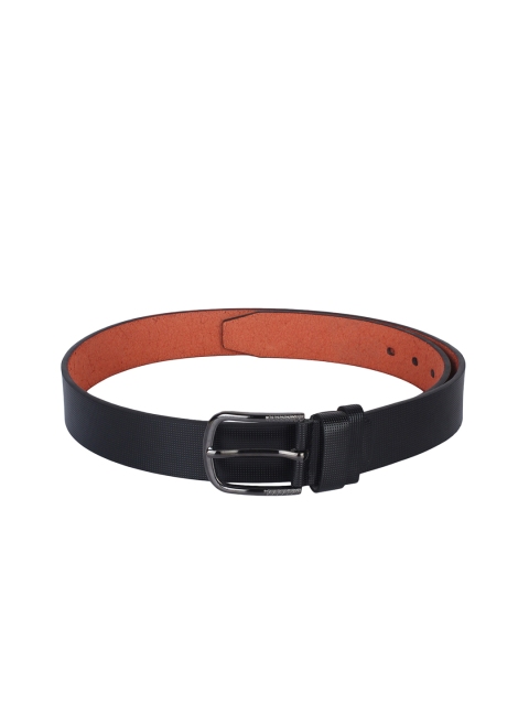 

Swiss Design Men Black Textured Belt