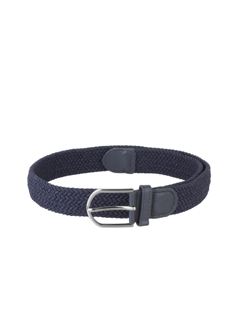 

Swiss Design Women Blue Woven Design Belt