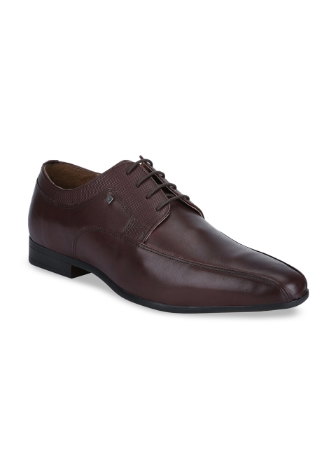 

Red Tape Men Brown Textured Leather Formal Derbys